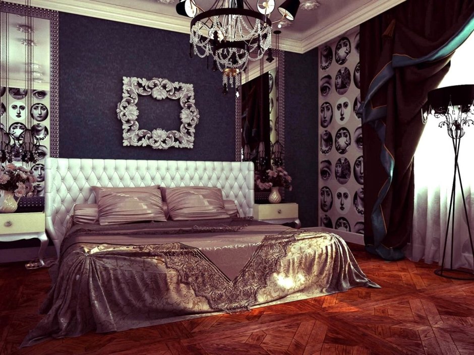 Бордовый цвет в интерьере