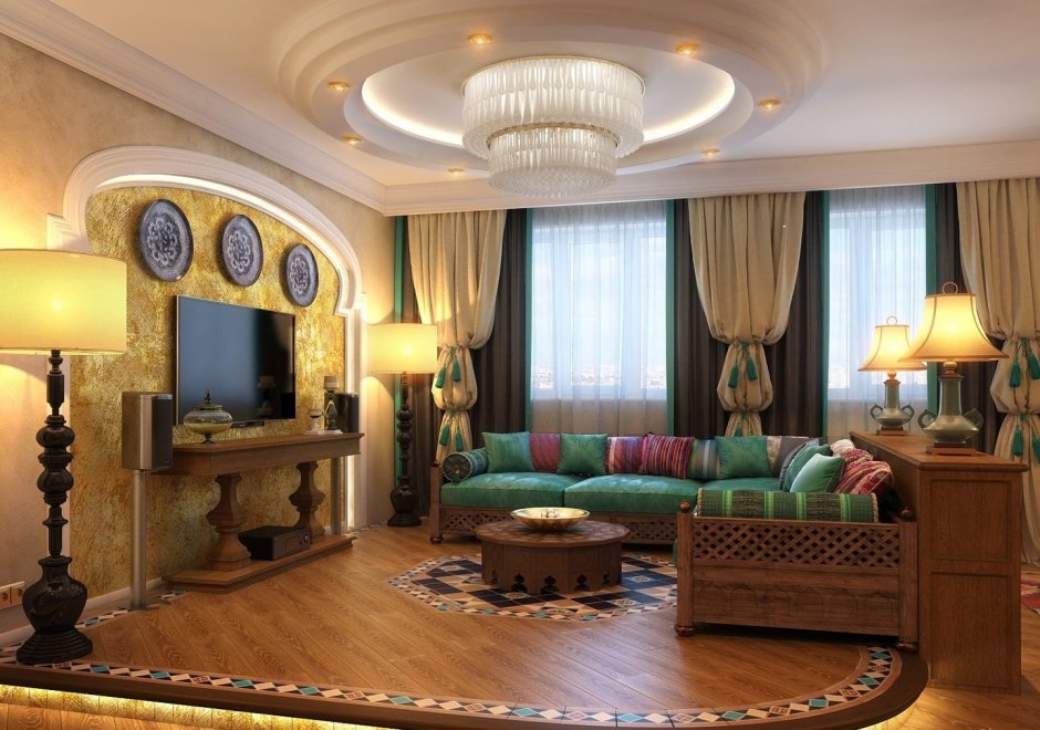Дизайн гостинных в дагестанском стиле
