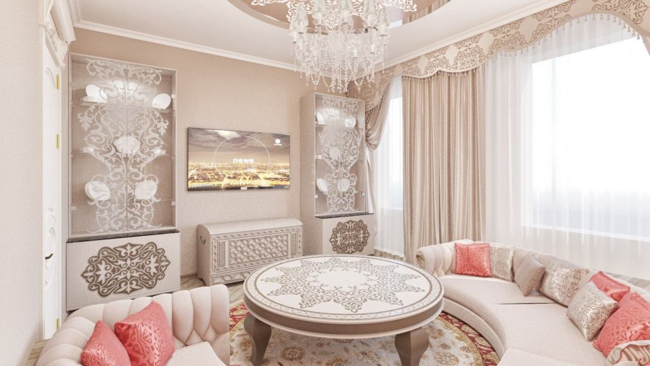 Зал в казахском стиле