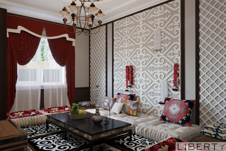 Гостиная в казахском стиле