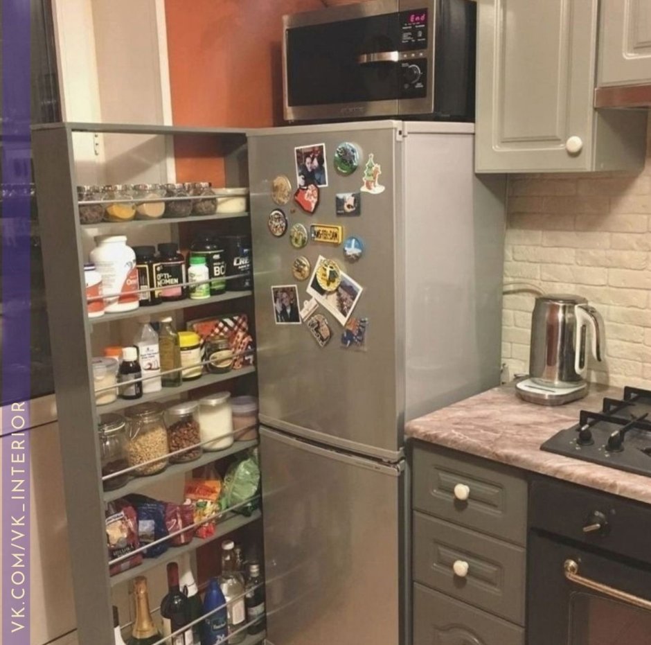 Узкая полка за холодильник
