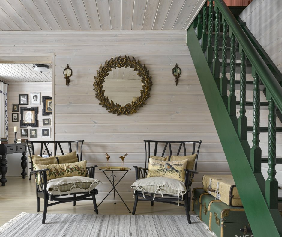 Tikkurila зеленый имитация бруса