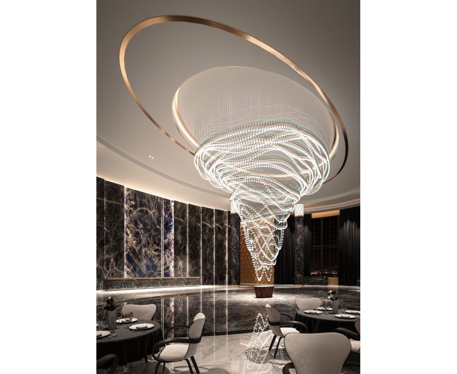 Люстра Ring horizontal Glass Chandelier