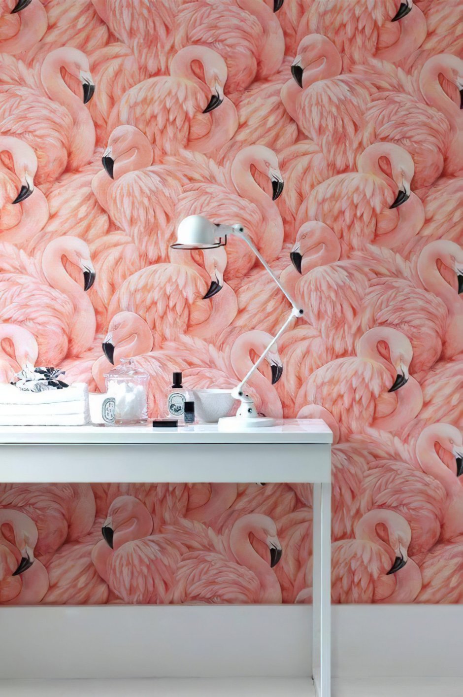 Фреска с Фламинго на стену