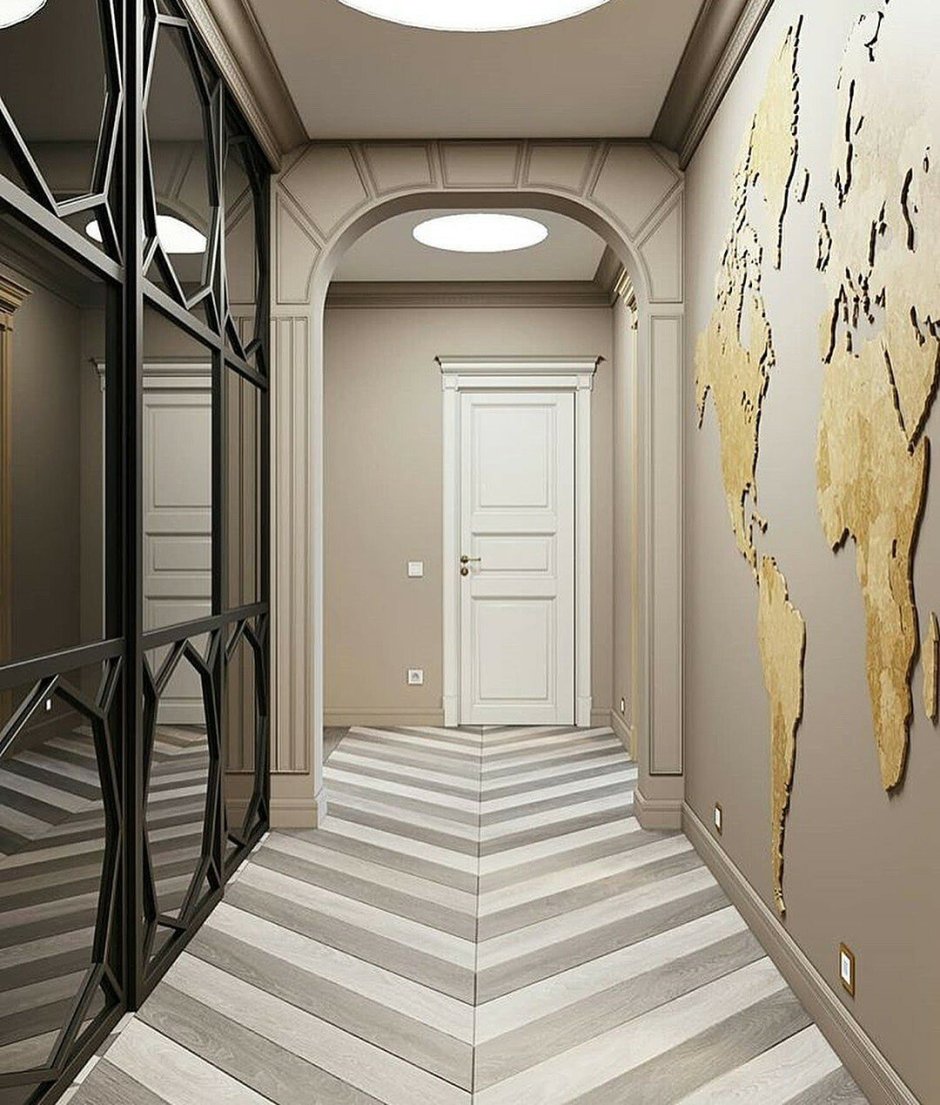 Узкий коридор в современном стиле