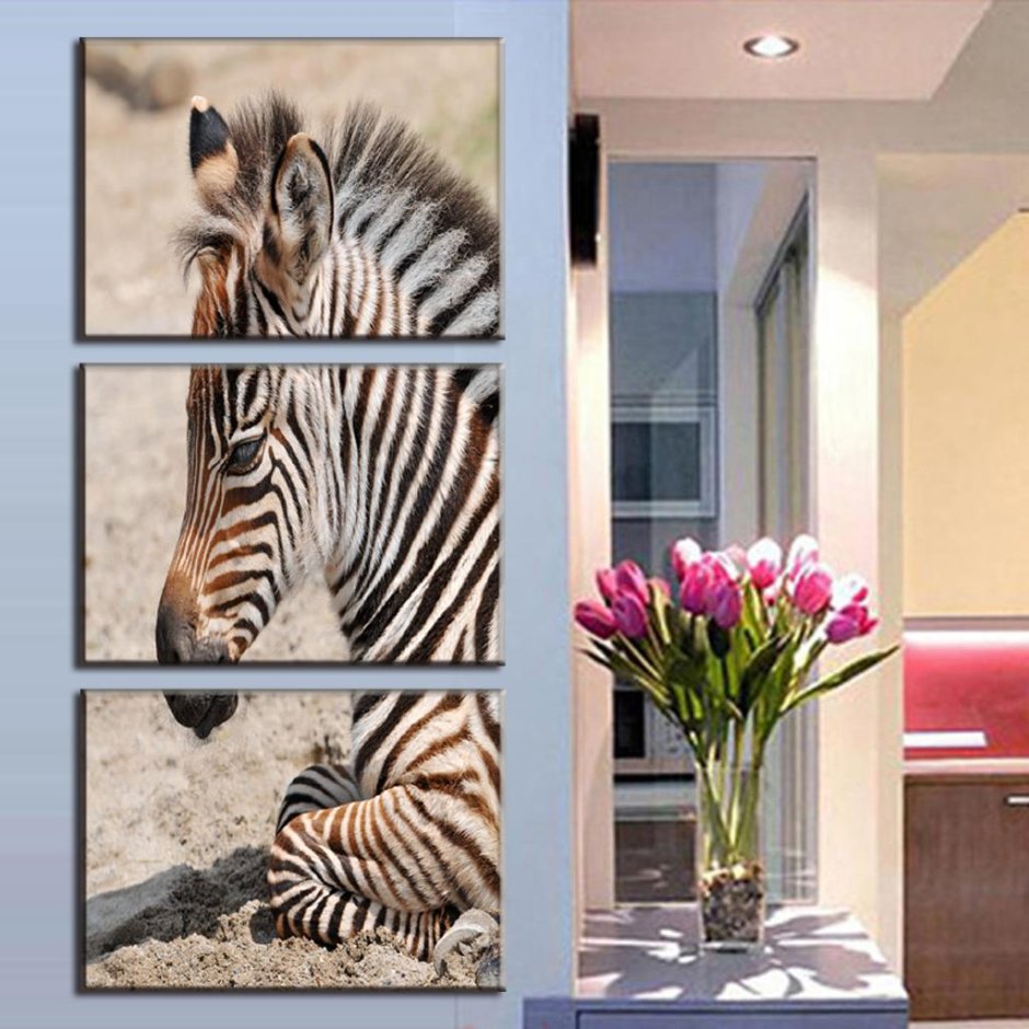 Картина зебры в комнату