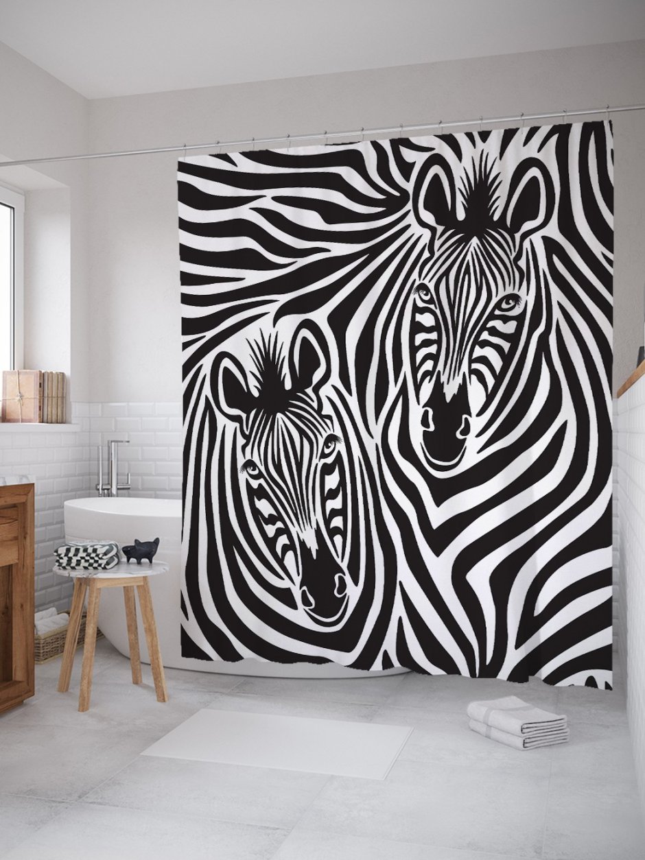 Штора для ванной Spirella Zebra 180x200