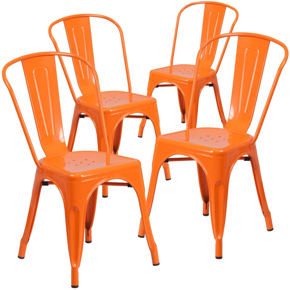 Стул Ant Chair оранжевый металл
