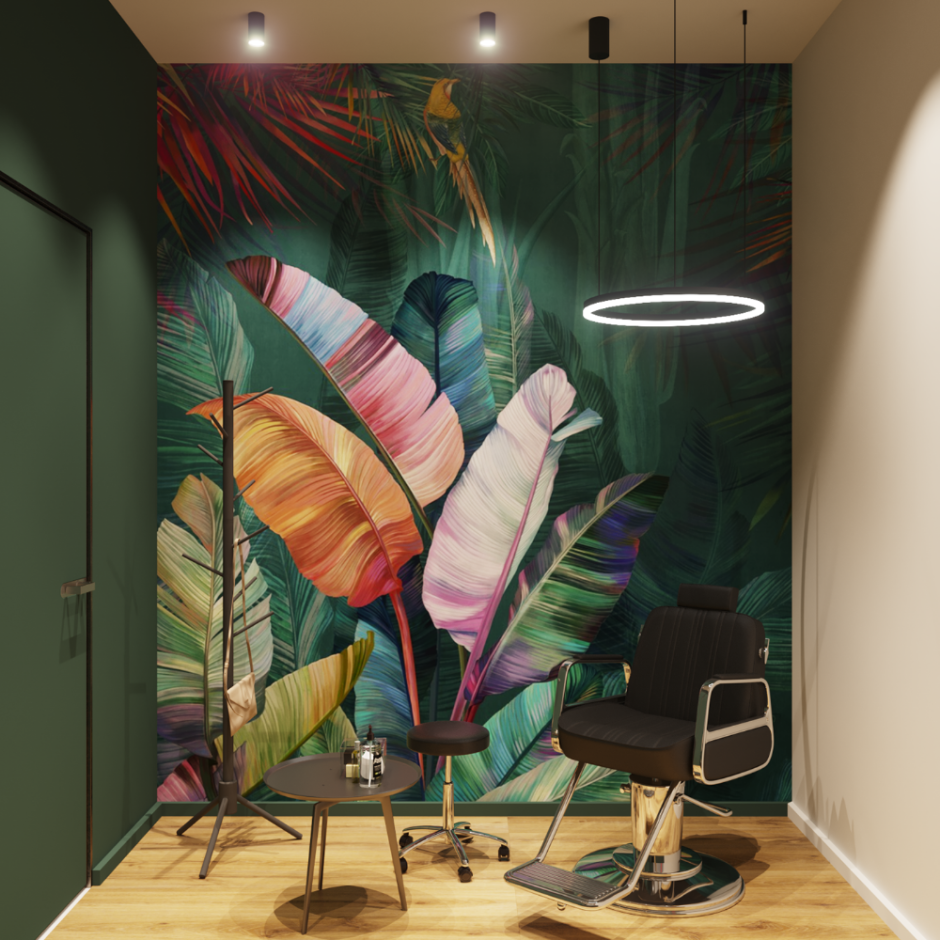 Роспись стен в интерьере в стиле лофт