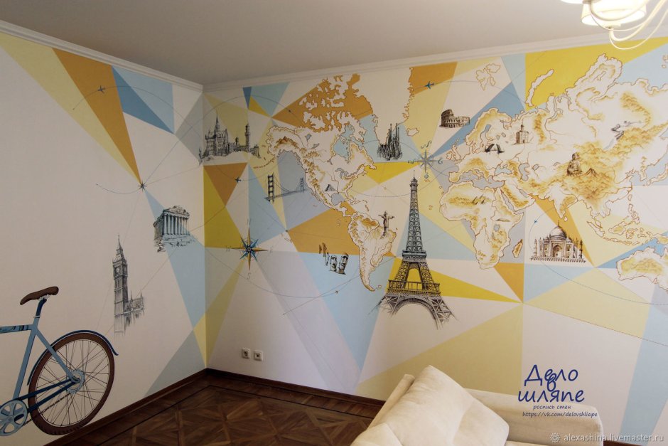 Роспись стен в ресторане