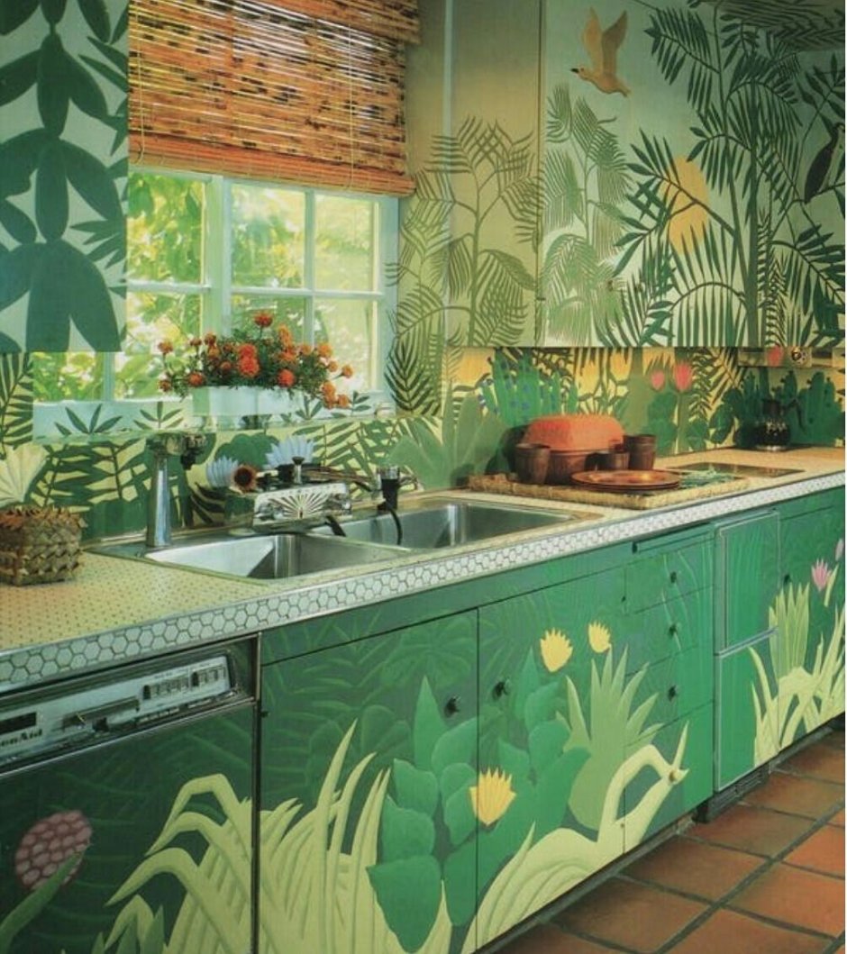 Кухня в тропическом стиле