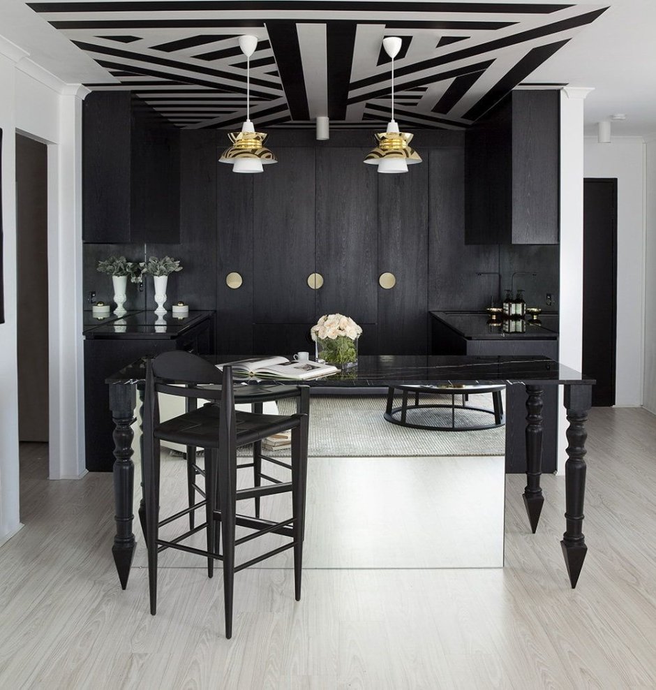 Черный цвет в интерьере