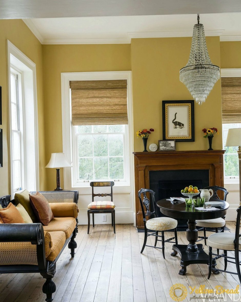 Янтарный цвет в интерьере