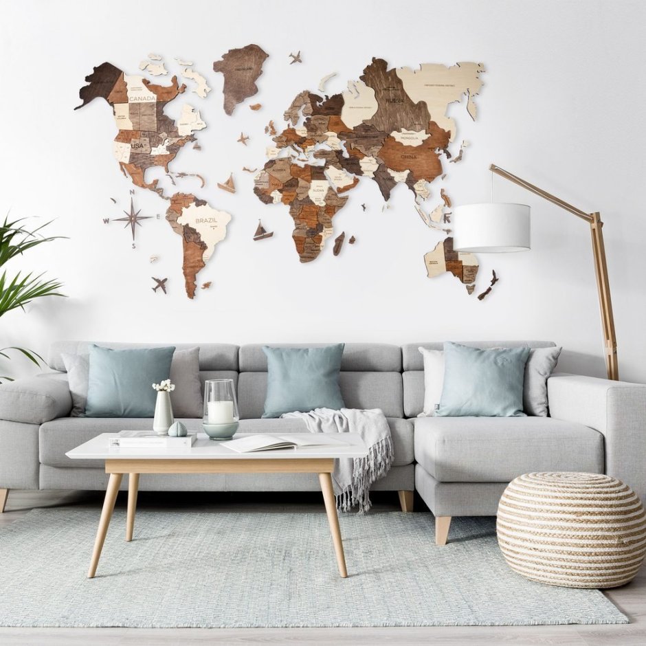 Wall decoration карта мира
