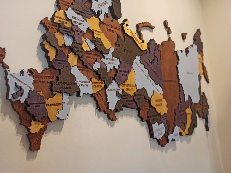 Деревянный пазл "карта мира"