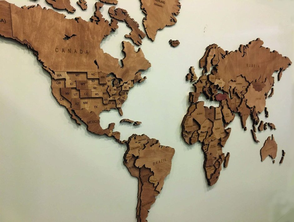Объемная карта мира