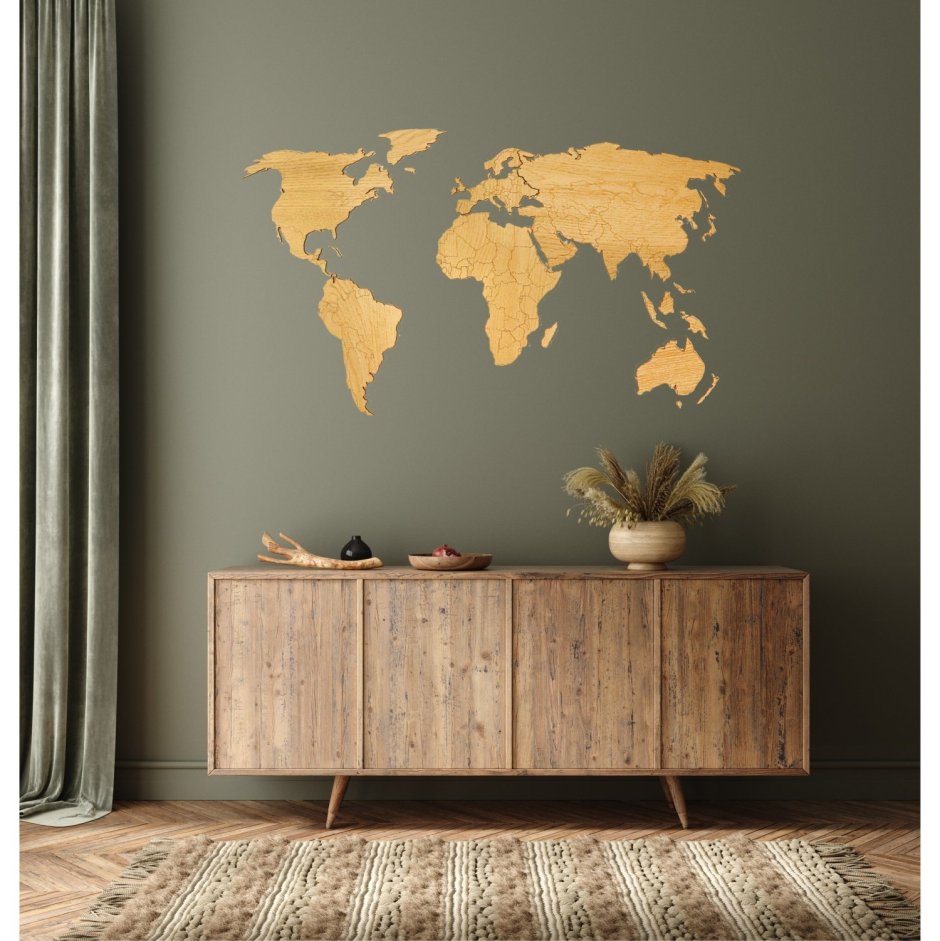 AFI Design деревянная карта мира