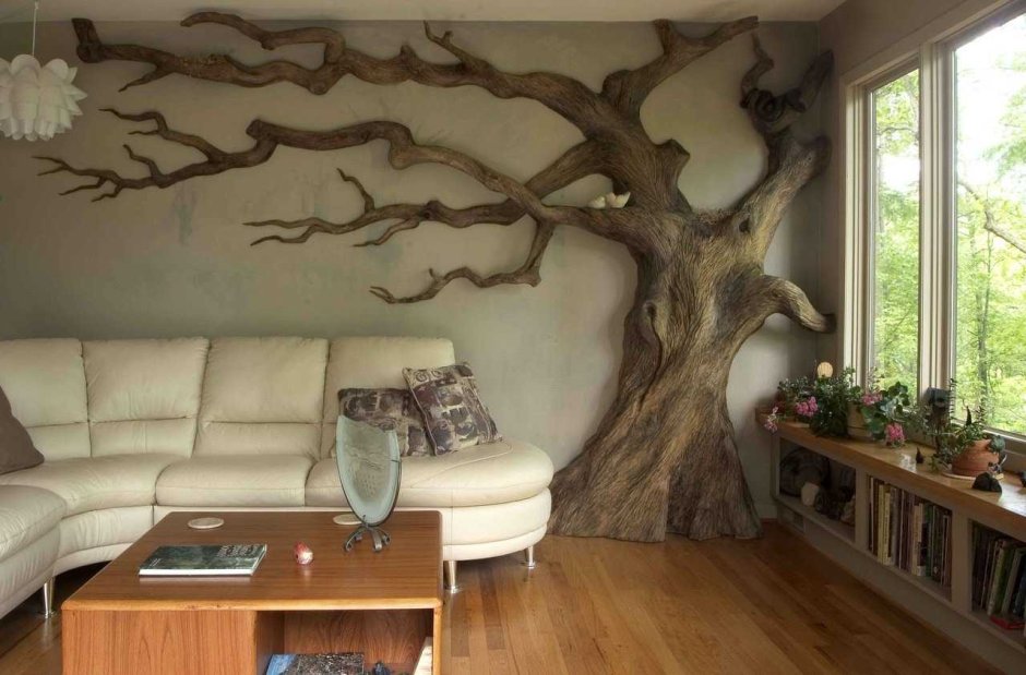 Роспись стен дерево