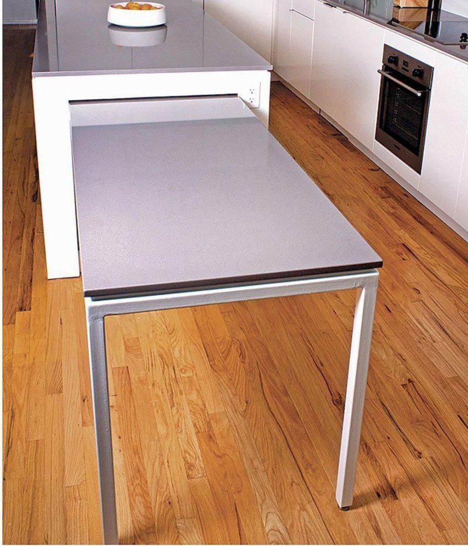 выдвижной кухонный стол для маленькой кухни