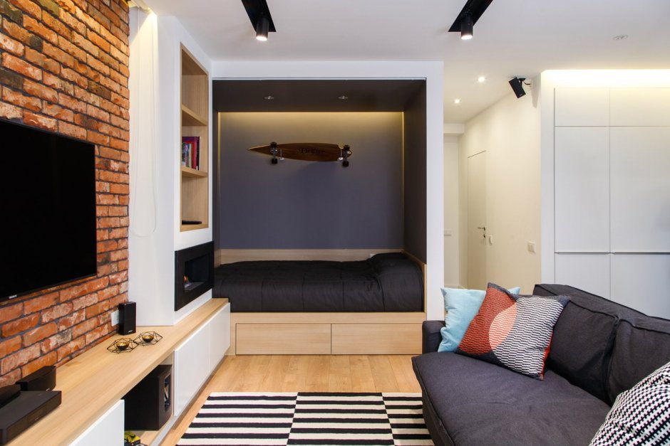 Идеи интерьера для однокомнатной квартиры
