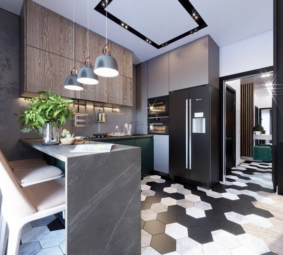 Кухни гостиные в современном стиле