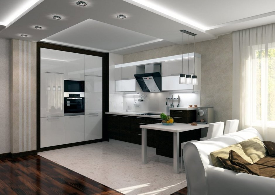 Кухня совмещенная с коридором