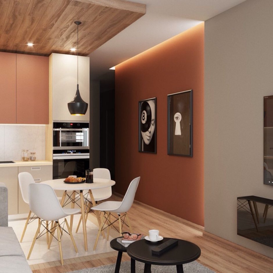 Перегородка между кухней и гостиной