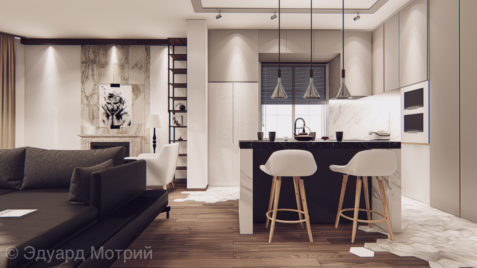 Евродвушка дизайн кухни гостиной
