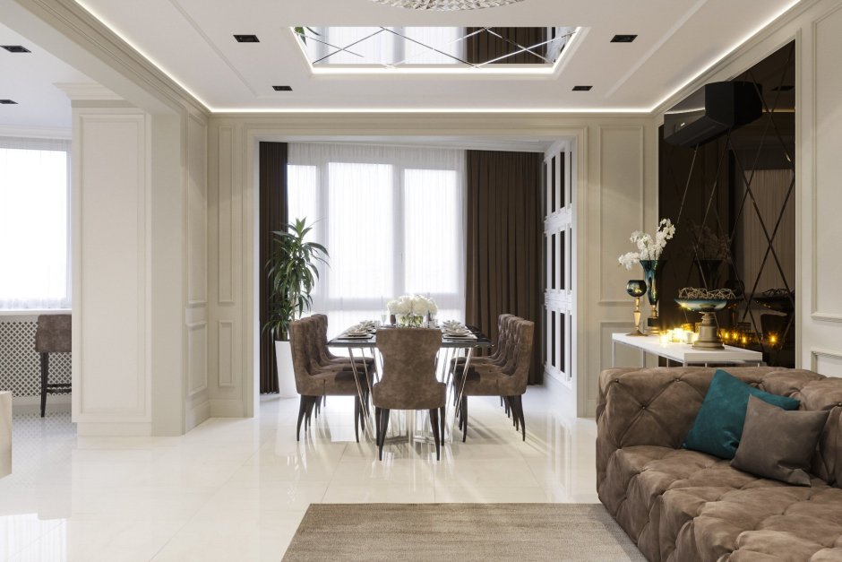 Квадратная кухня гостиная 25 кв м