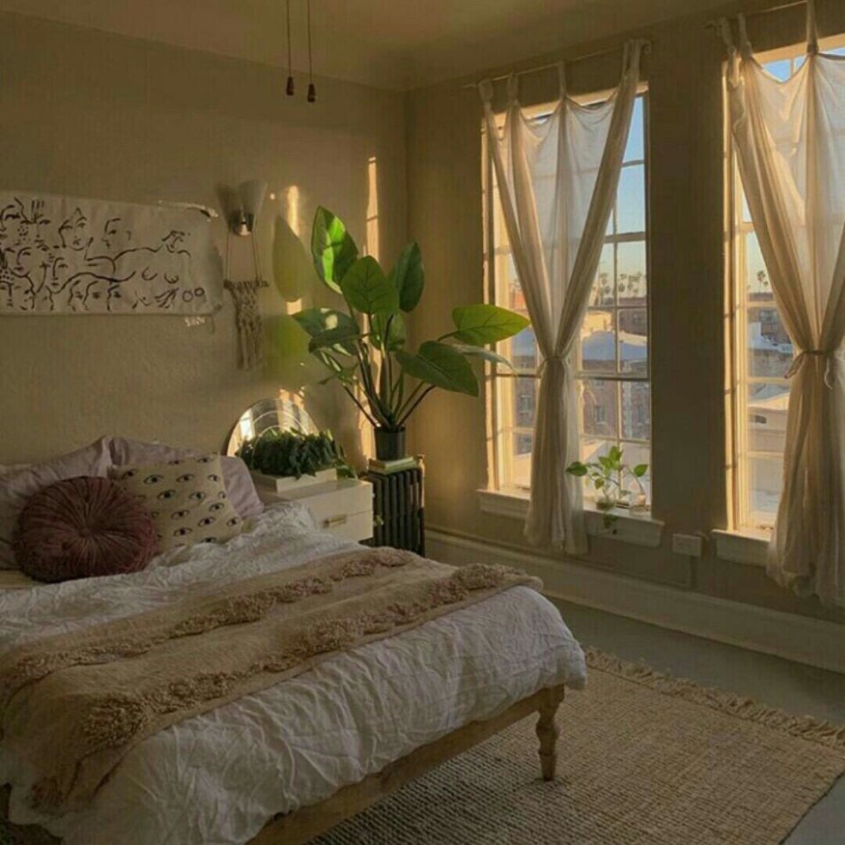 Красивая уютная спальня