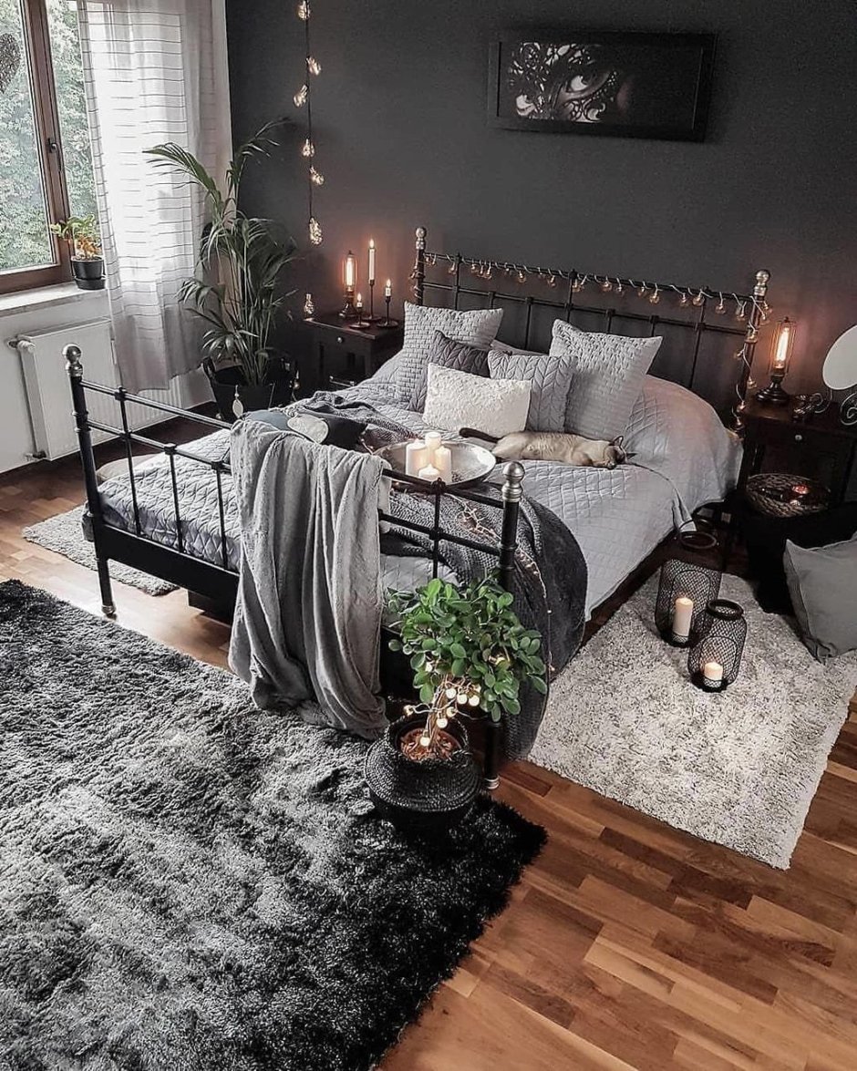 Спальня в скандинавском стиле хюгге