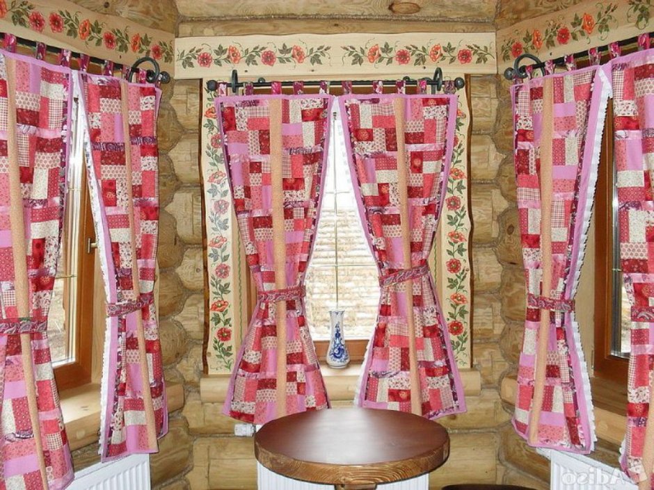 Шитые шторки для кухни