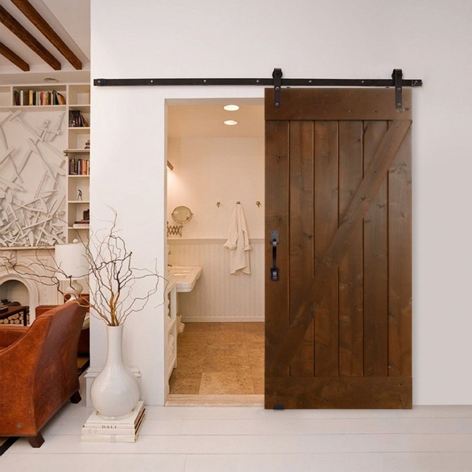 Шкаф с амбарными дверями в стиле лофт