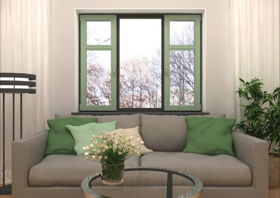 Цветные окна в интерьере