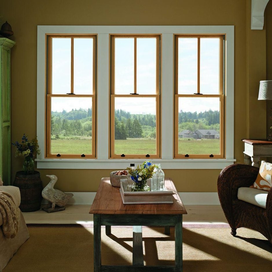 Ламинированное окно в интерьере