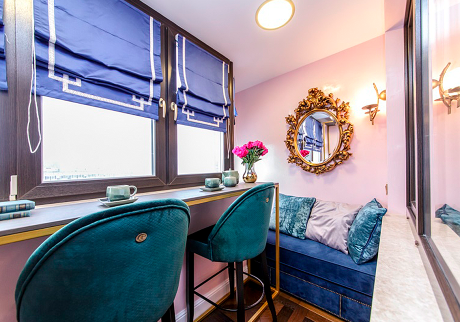 Яркие жалюзи в интерьере