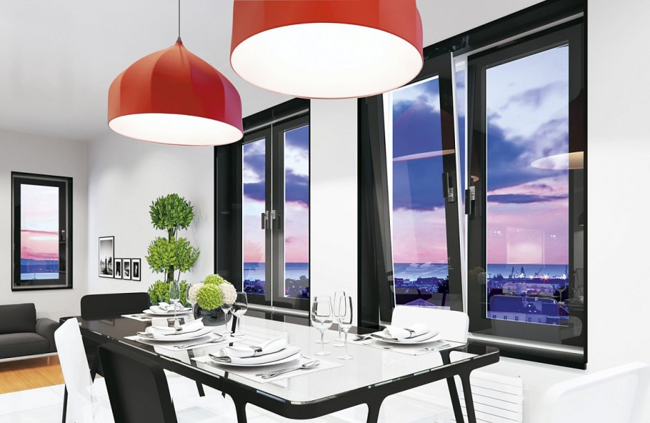 Яркие жалюзи в интерьере