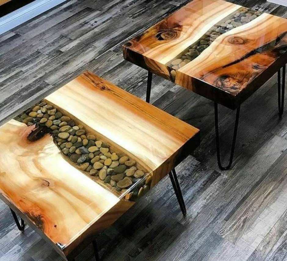 Деревянный стол эпоксидная смола