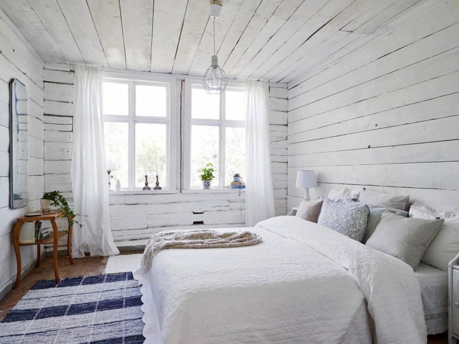 Интерьер дома из клееного бруса в скандинавском стиле