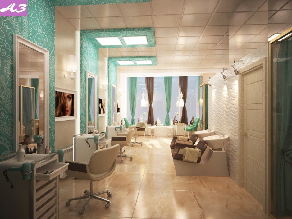 Шторы в салоне красоты