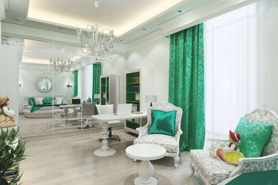 Цвет стен Тиффани