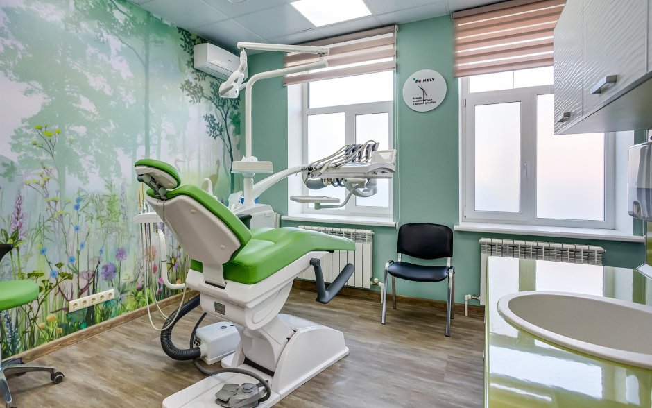 Стены в стоматологическом кабинете