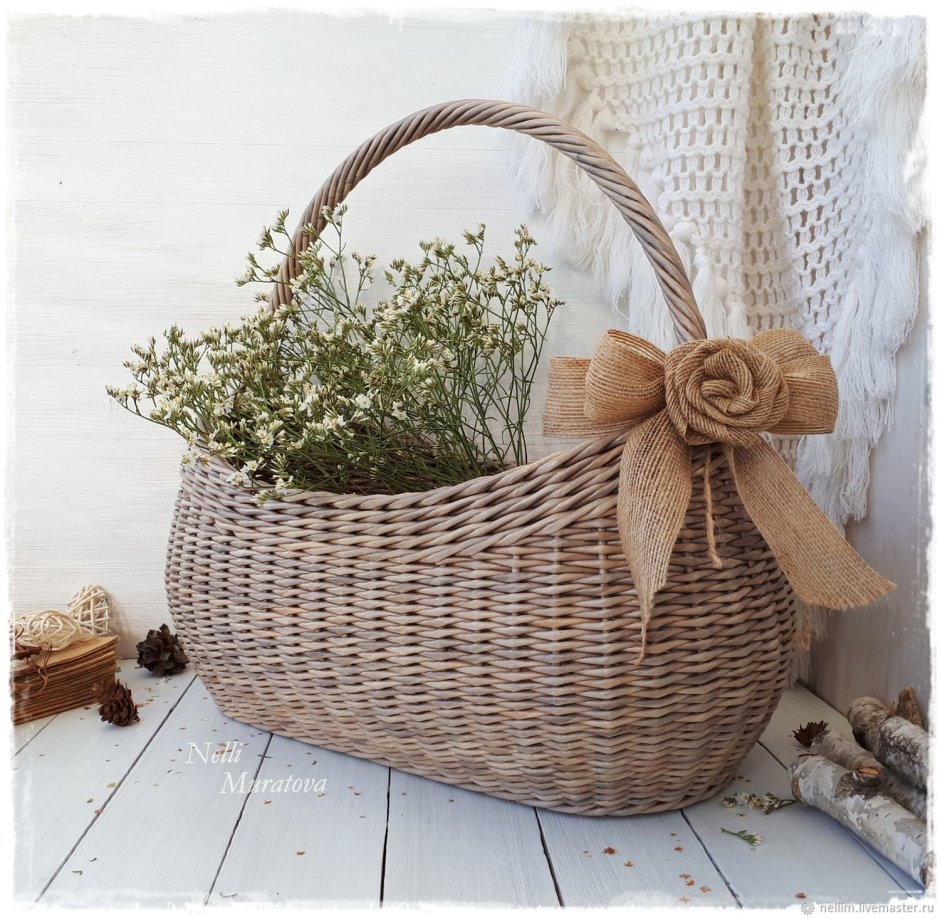 Плетеные корзины на кухне