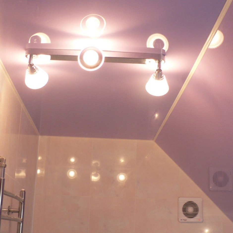 Светильники в ванную комнату на натяжной потолок