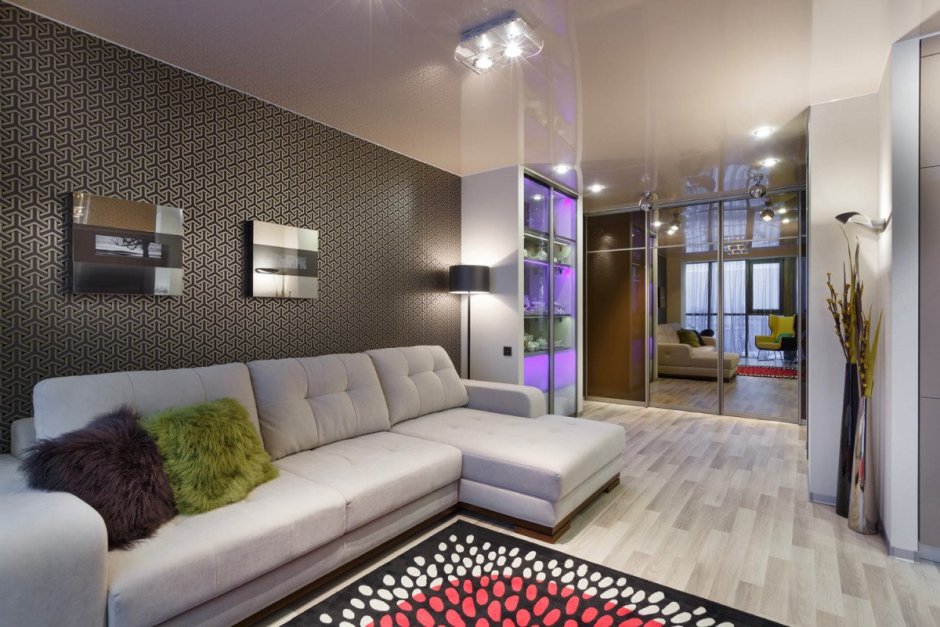 Дизайн интерьера однокомнатные квартиры недорого (61 фото)