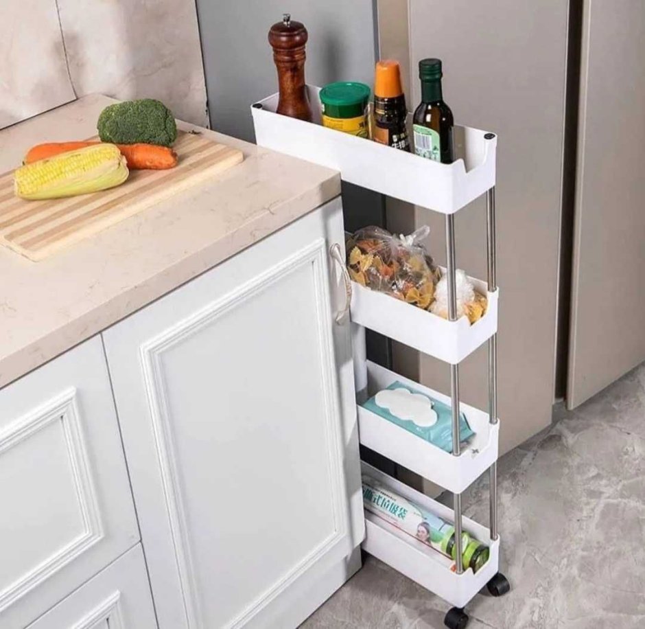 Выдвижной шкаф в ванной