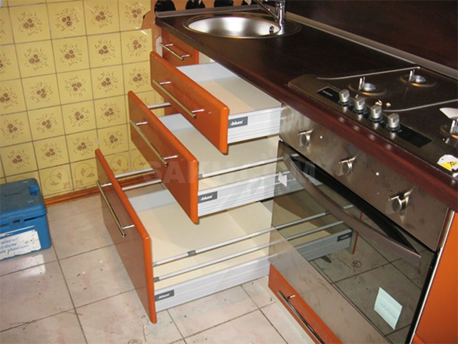 Сборка кухни ящики
