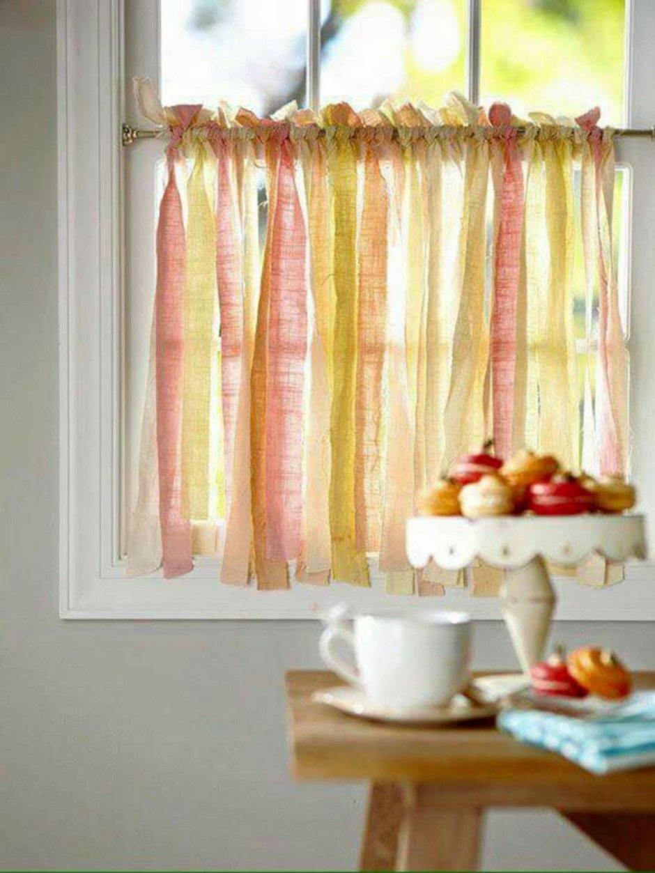Занавески на кухню короткие
