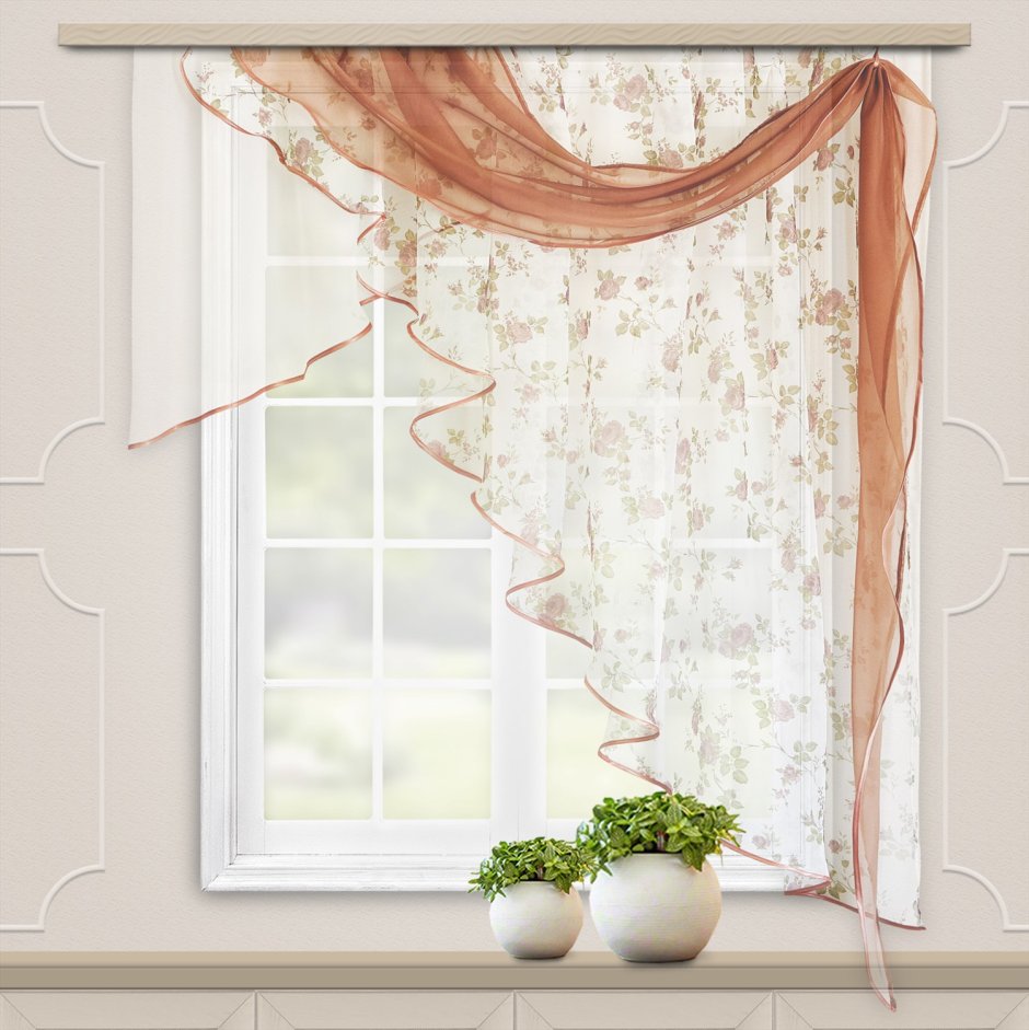 Занавески на кухню короткие