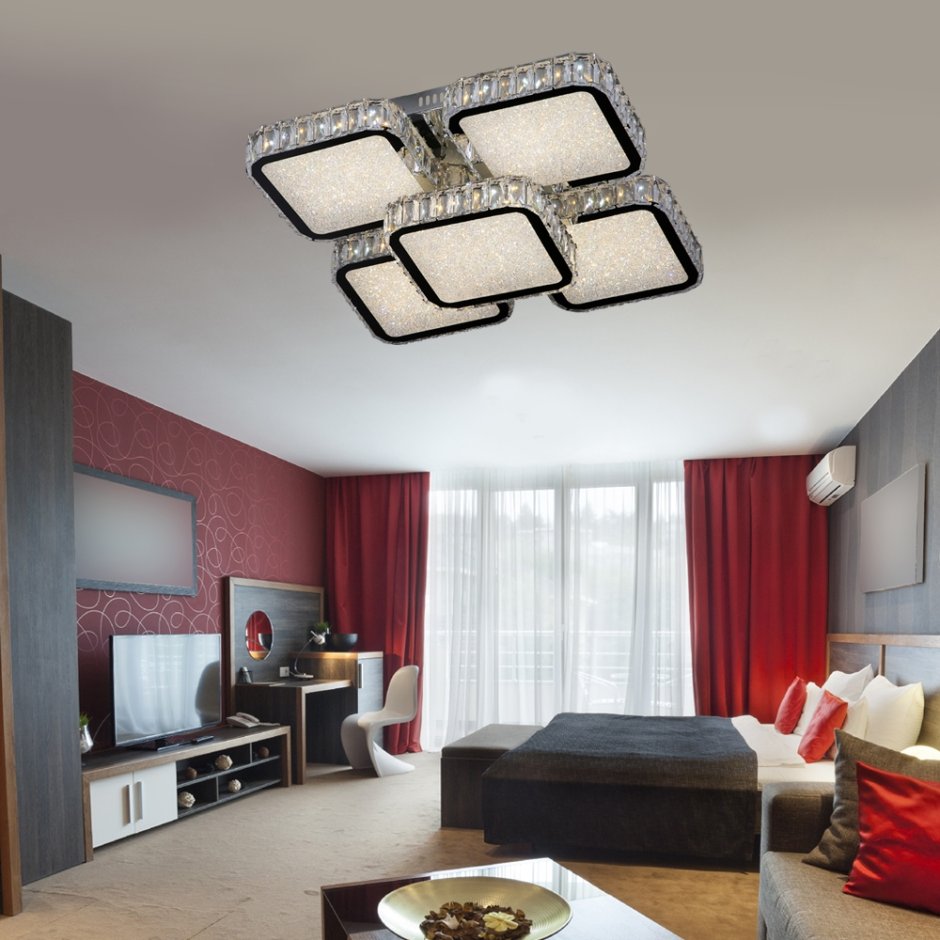 Люстра из перьев plumage White